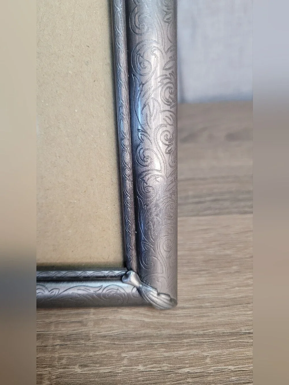 Ornate Silver Photo Frame - Decorative Metal Finish Vintage